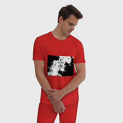 Пижама хлопковая мужская Гражданская оборона, цвет: красный — фото 2