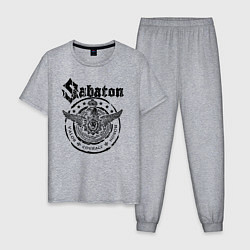 Пижама хлопковая мужская Sabaton, цвет: меланж