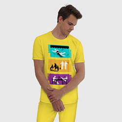 Пижама хлопковая мужская Supernatural - Family Business, цвет: желтый — фото 2