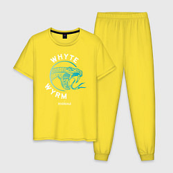 Пижама хлопковая мужская WHYTE WYRM, цвет: желтый