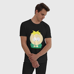 Пижама хлопковая мужская South Park Баттерс, цвет: черный — фото 2