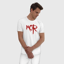 Пижама хлопковая мужская MCR, цвет: белый — фото 2