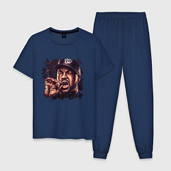 Пижама хлопковая мужская Ice Cube, цвет: тёмно-синий