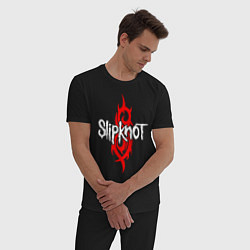 Пижама хлопковая мужская SLIPKNOT, цвет: черный — фото 2