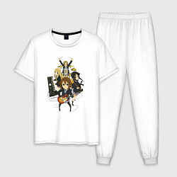 Пижама хлопковая мужская Азуса Накано, цвет: белый