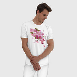 Пижама хлопковая мужская Весна 2020, цвет: белый — фото 2