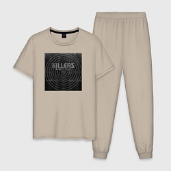 Пижама хлопковая мужская The Killers цвета миндальный — фото 1