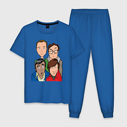 Пижама хлопковая мужская The Big Bang Theory Guys цвета синий — фото 1
