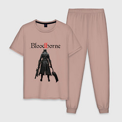 Пижама хлопковая мужская Bloodborne, цвет: пыльно-розовый