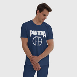 Пижама хлопковая мужская Pantera, цвет: тёмно-синий — фото 2