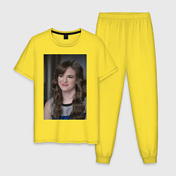 Пижама хлопковая мужская Caitlin Snow, цвет: желтый