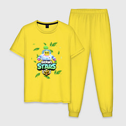 Пижама хлопковая мужская Sprout Brawl Stars, цвет: желтый
