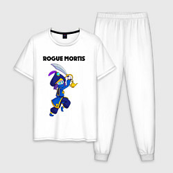 Пижама хлопковая мужская ROGUE MORTIS BRAWL STARS, цвет: белый