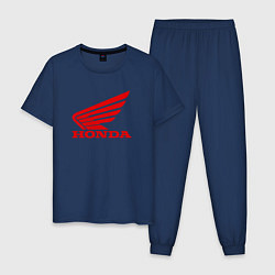 Пижама хлопковая мужская HONDA, цвет: тёмно-синий