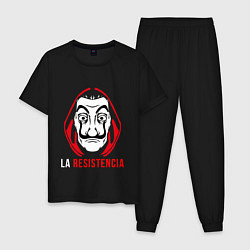 Пижама хлопковая мужская La Resistenicia, цвет: черный