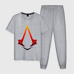 Пижама хлопковая мужская Assassins Creed, цвет: меланж