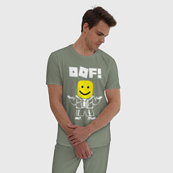 Пижама хлопковая мужская ROBLOX, цвет: авокадо — фото 2