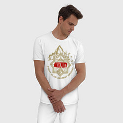 Пижама хлопковая мужская Akhmat Fight Club, цвет: белый — фото 2