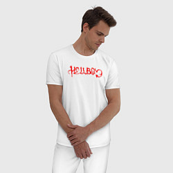 Пижама хлопковая мужская LIL PEEP HELLBOY, цвет: белый — фото 2