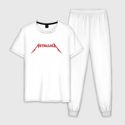 Пижама хлопковая мужская And Justice For All Metallica, цвет: белый