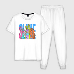 Пижама хлопковая мужская Slime, цвет: белый