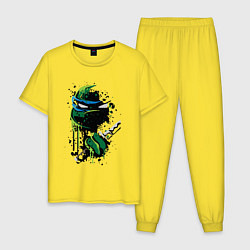 Пижама хлопковая мужская Леонардо, цвет: желтый