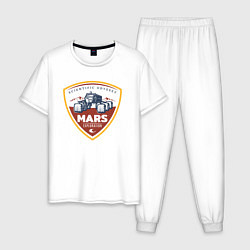 Пижама хлопковая мужская MARS, цвет: белый