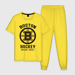 Пижама хлопковая мужская BOSTON BRUINS NHL, цвет: желтый