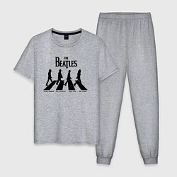 Пижама хлопковая мужская The Beatles, цвет: меланж