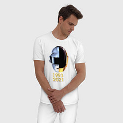 Пижама хлопковая мужская Daft Punk, цвет: белый — фото 2