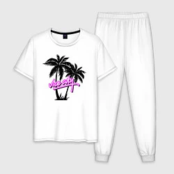 Пижама хлопковая мужская GTA Vice City, цвет: белый