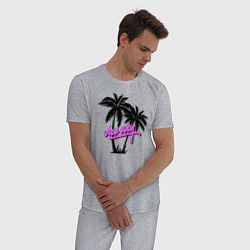 Пижама хлопковая мужская GTA Vice City, цвет: меланж — фото 2