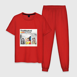 Пижама хлопковая мужская Thursday The Weeknd, цвет: красный