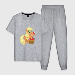Пижама хлопковая мужская Applejack, цвет: меланж