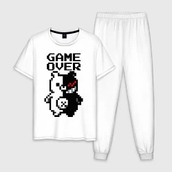 Пижама хлопковая мужская MONOKUMA GAME OVER, цвет: белый