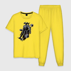 Пижама хлопковая мужская Степной Волк Степпенвулф, цвет: желтый