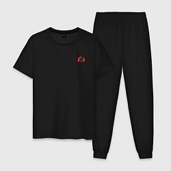 Пижама хлопковая мужская ARCH Motorcycle Logo спина Z, цвет: черный