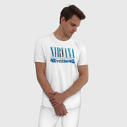 Пижама хлопковая мужская Нирвана Nevermind Альбом, цвет: белый — фото 2