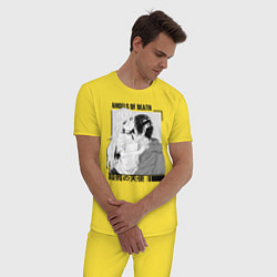 Пижама хлопковая мужская Ангел кровопролития, цвет: желтый — фото 2