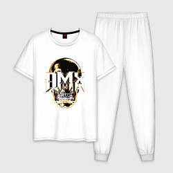 Пижама хлопковая мужская DMX Skull, цвет: белый