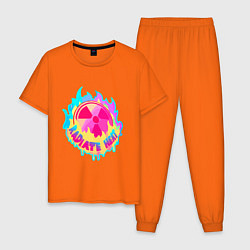 Пижама хлопковая мужская RADIATE HEAT STANDOFF 2, цвет: оранжевый