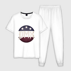 Пижама хлопковая мужская DMX USA, цвет: белый