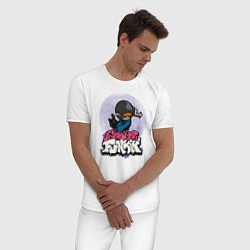 Пижама хлопковая мужская Friday Night Funkin BombKid, цвет: белый — фото 2