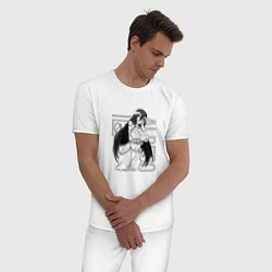 Пижама хлопковая мужская Альбедо Оверлорд, цвет: белый — фото 2