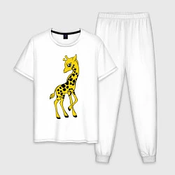 Мужская пижама Маленький жираф