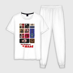 Пижама хлопковая мужская Isaac starter pack, цвет: белый