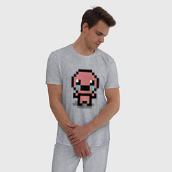 Пижама хлопковая мужская Pixel isaac, цвет: меланж — фото 2