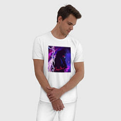 Пижама хлопковая мужская OG BUDA SEXY DRILL, цвет: белый — фото 2