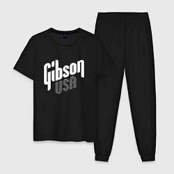 Пижама хлопковая мужская GIBSON USA, цвет: черный