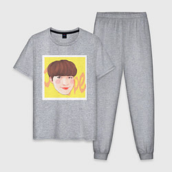 Пижама хлопковая мужская Jung Hoseok, цвет: меланж
